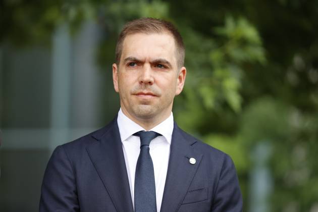 Turnierdirektor EURO 2024 Philipp Lahm, Deutschland, Berlin, Bundeskanzleramt, Bildtermin von Bundeskanzler Scholz und Bundesministerin Faeser mit Vertretern des DFB anlässlich der Fußball-EM 2024 in Deutschland