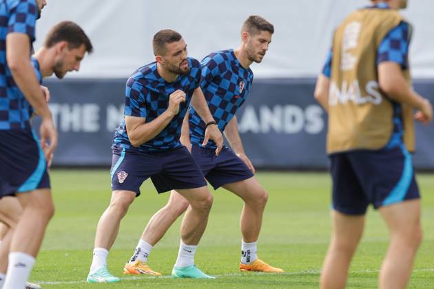 Training of the Croatian national football team Mateo Kovacic of Croatia at the training of the Croatian national football team on the field of Feyenoord s football academy in Rotterdam, Netherlands on June 17, 2023. LukaxStanzl PIXSELL