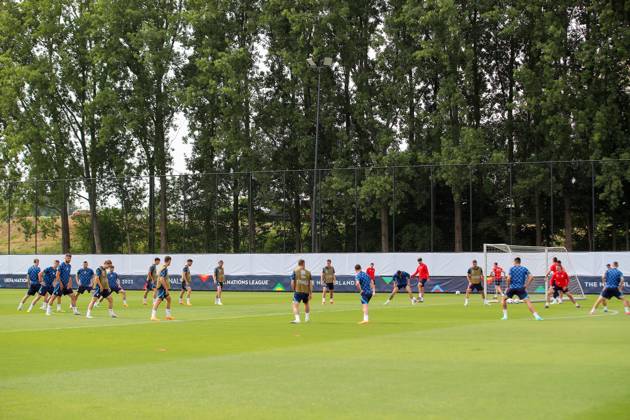 Training of the Croatian national football team Training of the Croatian national football team on the field of Feyenoord s football academy in Rotterdam, Netherlands on June 17, 2023. LukaxStanzl PIXSELL