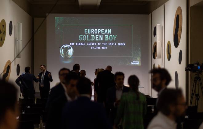 Foto Stefano Porta LaPresse 20-06-2023 Milano, Italia - Cronaca - Gallerie d™Italia. Lancio Globale dell™indice dei 100 giocatori golden boy di Tuttosport June 20, 2023 Milan, Italy - News - Galleries of Italy. Global launch of the index of the 100 golden boy players of Tuttosport  Copyright: xStefanoxPorta LaPressex