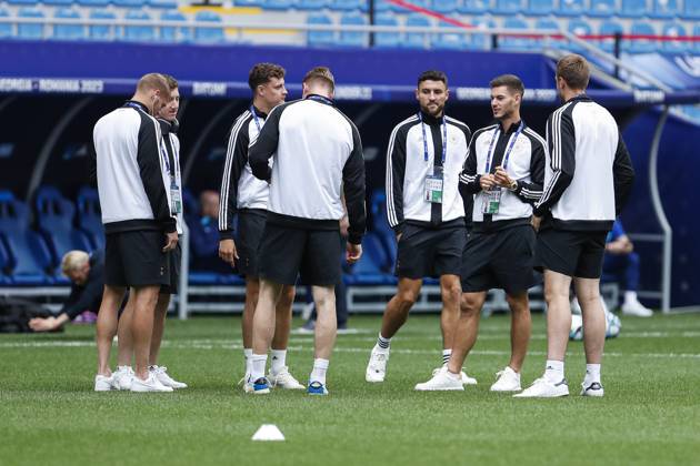 UEFA U21, U 21 EM, Deutschland - England, 3. Gruppenspiel, 28.06.2023, Batumi Die deutsche U21-Nationalmannschaft bei der Platzbegehung vor dem Spiel gegen England, UEFA U21-Fussball-Europameisterschaft in Rumaenien und Georgien, Deutschland - England, 3. Gruppenspiel, 28.06.2023, Batumi Copyright: xBEAUTIFULxSPORTS Meuselx