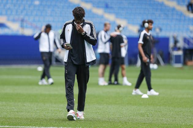 UEFA U21, U 21 EM, Deutschland - England, 3. Gruppenspiel, 28.06.2023, Batumi Yann-Aurel BISSECK ( 5, Deutschland, Aarhus GF) bei der Platzbegehung, UEFA U21-Fussball-Europameisterschaft in Rumaenien und Georgien, Deutschland - England, 3. Gruppenspiel, 28.06.2023, Batumi Copyright: xBEAUTIFULxSPORTS Meuselx