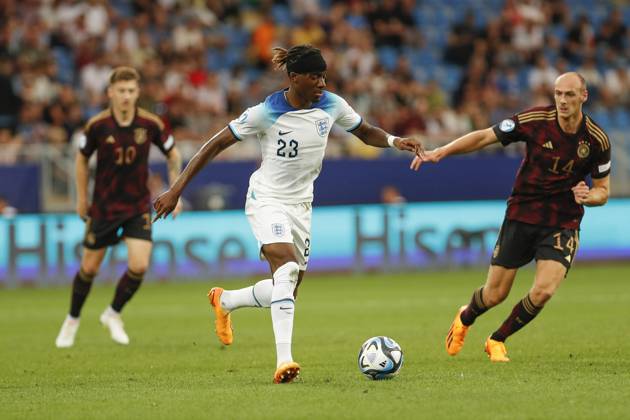 UEFA U21, U 21 EM, Deutschland - England, 3. Gruppenspiel, 28.06.2023, Batumi Noni MADUEKE ( 23, England), UEFA U21-Fussball-Europameisterschaft in Rumaenien und Georgien, Deutschland - England, 3. Gruppenspiel, 28.06.2023, Batumi Copyright: xBEAUTIFULxSPORTS Meuselx