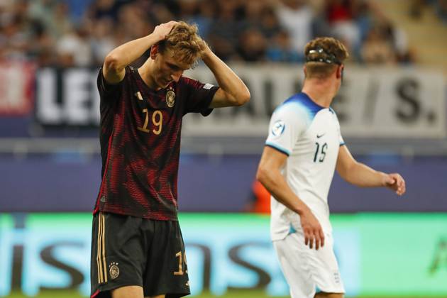 UEFA U21, U 21 EM, Deutschland - England, 3. Gruppenspiel, 28.06.2023, Batumi Nelson WEIPER ( 19, Deutschland, 1. FSV Mainz 05), UEFA U21-Fussball-Europameisterschaft in Rumaenien und Georgien, Deutschland - England, 3. Gruppenspiel, 28.06.2023, Batumi Copyright: xBEAUTIFULxSPORTS Meuselx