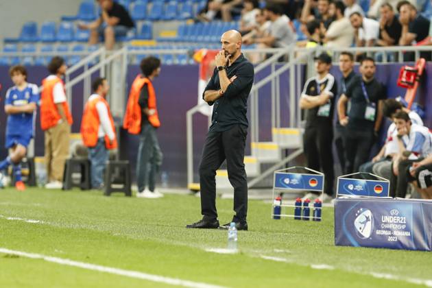 UEFA U21, U 21 EM, Deutschland - England, 3. Gruppenspiel, 28.06.2023, Batumi Antonio DI SALVO (Deutschland, Cheftrainer), UEFA U21-Fussball-Europameisterschaft in Rumaenien und Georgien, Deutschland - England, 3. Gruppenspiel, 28.06.2023, Batumi Copyright: xBEAUTIFULxSPORTS Meuselx