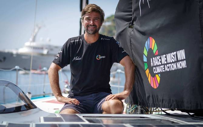 Photo LaPresse - July 05 2023 Monaco - Energy boat challenge 2023 In the pic: Boris Herrmann  Copyright: xSpada LaPressex