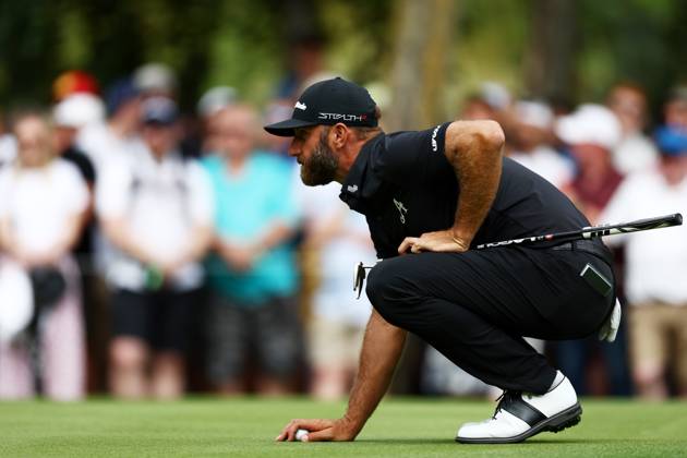 Mandatory Credit: Photo by James Marsh Shutterstock (13995948ai) Dustin Johnson of USA and team Aces during his round. LIV Golf Invitational London, Day Two, Golf, Centurion Club, Hemel Hempstead, UK - 08 Jul 2023 LIV Golf Invitational London, Day Two, Golf, Centurion Club, Hemel Hempstead, UK - 08 Jul 2023 Copyright: xJamesxMarsh Shutterstockx 13995948ai