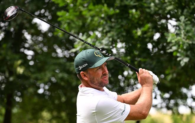Mandatory Credit: Photo by Sandra Mailer Shutterstock (14001075l) Graeme McDowell (NIR) during Round Two of the LIV Golf London LIV Golf Invitational London, Day Two, Golf, Centurion Club, Hemel Hempstead, UK - 08 Jul 2023 LIV Golf Invitational London, Day Two, Golf, Centurion Club, Hemel Hempstead, UK - 08 Jul 2023 Copyright: xSandraxMailer Shutterstockx 14001075l