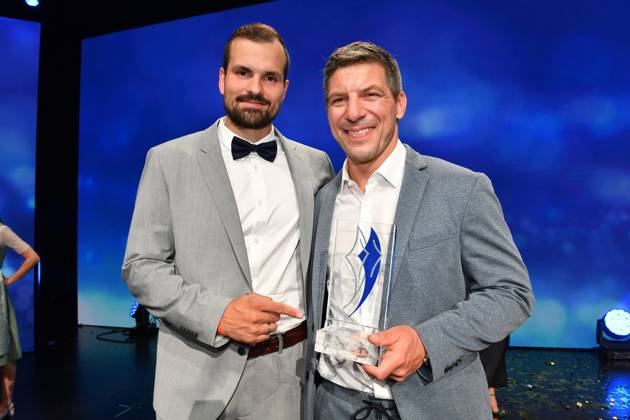 Marco Nowak und Patrick Reimer Bayerischer Sportpreis 2023 Preis, Ehrung, Verleihung BMW Welt München 08. Juli 2023