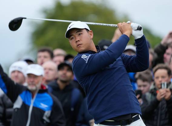 Mandatory Credit: Photo by Stuart Wallace Shutterstock (14003901y) Tom Kim (KOR) on the 2nd tee during the final round. Genesis Scottish Open, Day Four, Golf, The Renaissance Club, North Berwick, UK - 16 Jul 2023 Genesis Scottish Open, Day Four, Golf, The Renaissance Club, North Berwick, UK - 16 Jul 2023 Copyright: xStuartxWallace Shutterstockx 14003901y