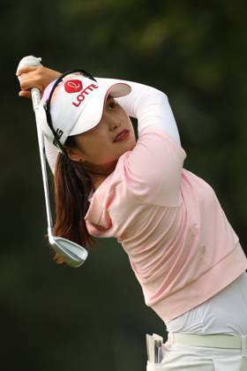 Dana Open Hye-Jin Choi of Republic of Korea tees off on the second hole during the final round of the Dana Open at Highland Meadows Golf Club in Sylvania, Ohio USA, on Sunday, July 16, 2023. Sylvania Ohio United States  Copyright: xJorgexLemusx originalFilename:lemus-danaopen230716_npUrk.jpg
