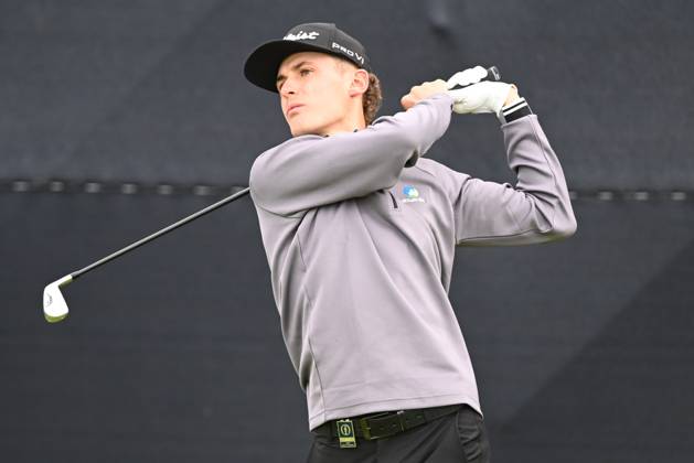 Mandatory Credit: Photo by Greig Cowie Shutterstock (14012011x) Connor McKinney on the 3rd Tee during Monday Practice The British Open Championship, Practice, Golf, Royal Liverpool Golf Club, Liverpool, UK - 17 Jul 2023 The British Open Championship, Practice, Golf, Royal Liverpool Golf Club, Liverpool, UK - 17 Jul 2023  Copyright: xGreigxCowie Shutterstockx 14012011x