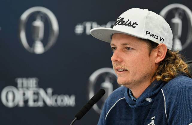 Mandatory Credit: Photo by Greig Cowie Shutterstock (14012011ef) Champion Golfer 2022 Cameron Smith is interviewed The British Open Championship, Practice, Golf, Royal Liverpool Golf Club, Liverpool, UK - 17 Jul 2023 The British Open Championship, Practice, Golf, Royal Liverpool Golf Club, Liverpool, UK - 17 Jul 2023  Copyright: xGreigxCowie Shutterstockx 14012011ef
