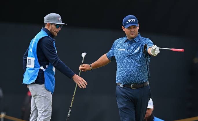 Mandatory Credit: Photo by Greig Cowie Shutterstock (14012011ej) Patrick Reed on the 2nd Green The British Open Championship, Practice, Golf, Royal Liverpool Golf Club, Liverpool, UK - 17 Jul 2023 The British Open Championship, Practice, Golf, Royal Liverpool Golf Club, Liverpool, UK - 17 Jul 2023  Copyright: xGreigxCowie Shutterstockx 14012011ej