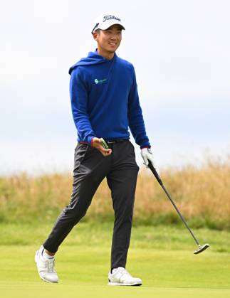 Mandatory Credit: Photo by Greig Cowie Shutterstock (14012011es) Bio Kim on the 14th Green The British Open Championship, Practice, Golf, Royal Liverpool Golf Club, Liverpool, UK - 17 Jul 2023 The British Open Championship, Practice, Golf, Royal Liverpool Golf Club, Liverpool, UK - 17 Jul 2023  Copyright: xGreigxCowie Shutterstockx 14012011es