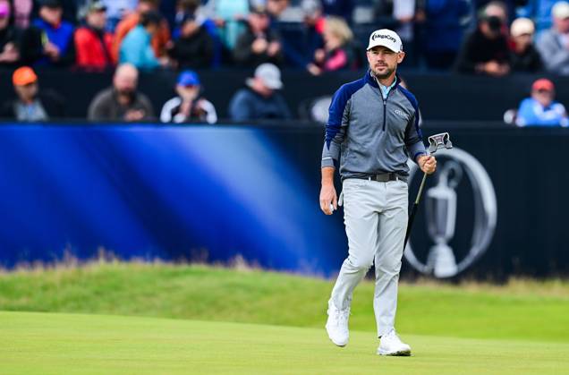 Mandatory Credit: Photo by Greig Cowie Shutterstock (14015635bm) Brian Harman bogeys on the 1st Green The British Open Championship, Day Three, Golf, Royal Liverpool Golf Club, Liverpool, UK - 22 Jul 2023 The British Open Championship, Day Three, Golf, Royal Liverpool Golf Club, Liverpool, UK - 22 Jul 2023  Copyright: xGreigxCowie Shutterstockx 14015635bm