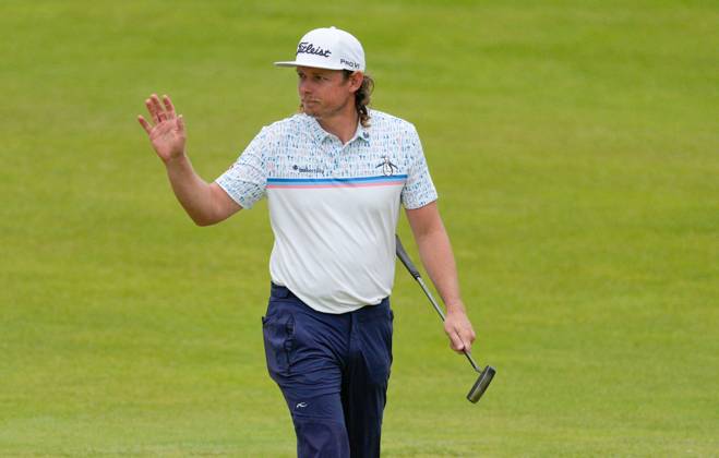 Mandatory Credit: Photo by Dave Shopland Shutterstock (14015636bd) 2022 Champion Australian Cameron Smith on the 18th The British Open Championship, Day Three, Golf, Royal Liverpool Golf Club, Liverpool, UK - 22 Jul 2023 The British Open Championship, Day Three, Golf, Royal Liverpool Golf Club, Liverpool, UK - 22 Jul 2023  Copyright: xDavexShopland Shutterstockx 14015636bd