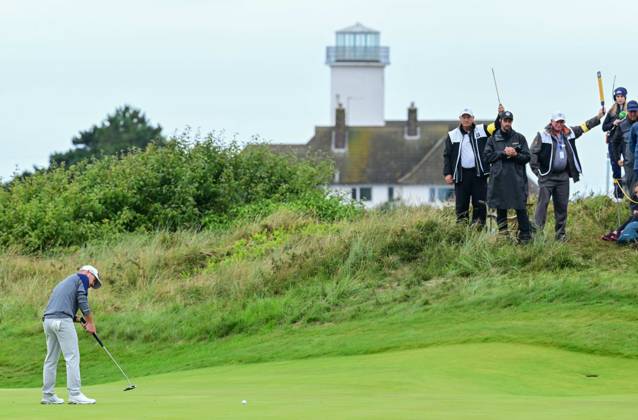 Mandatory Credit: Photo by Greig Cowie Shutterstock (14015635cr) Brian Harman birdies on the 13th Green The British Open Championship, Day Three, Golf, Royal Liverpool Golf Club, Liverpool, UK - 22 Jul 2023 The British Open Championship, Day Three, Golf, Royal Liverpool Golf Club, Liverpool, UK - 22 Jul 2023  Copyright: xGreigxCowie Shutterstockx 14015635cr