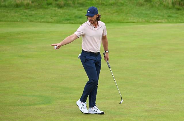 Mandatory Credit: Photo by Greig Cowie Shutterstock (14015635dc) Tommy Fleetwood on the 11th Green The British Open Championship, Day Three, Golf, Royal Liverpool Golf Club, Liverpool, UK - 22 Jul 2023 The British Open Championship, Day Three, Golf, Royal Liverpool Golf Club, Liverpool, UK - 22 Jul 2023  Copyright: xGreigxCowie Shutterstockx 14015635dc