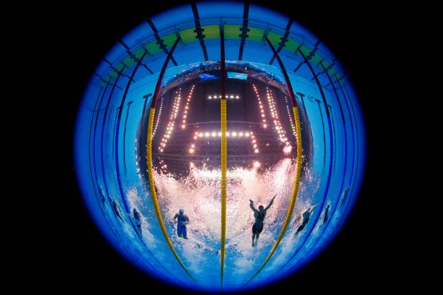 230729 Sarah Sjöström of Sweden on her way to win the women?s 50 meter butterfly swimming final during day 16 of the World Aquatics Championships 2023 on July 29, 2023 in Fukuoka. Photo: Joel Marklund BILDBYRAN kod JM JM0509 bbeng simning swimming svomming world aquatics championships 2023 sim-vm vm dam Sverige Copyright: JOELxMARKLUND BB230729JM066
