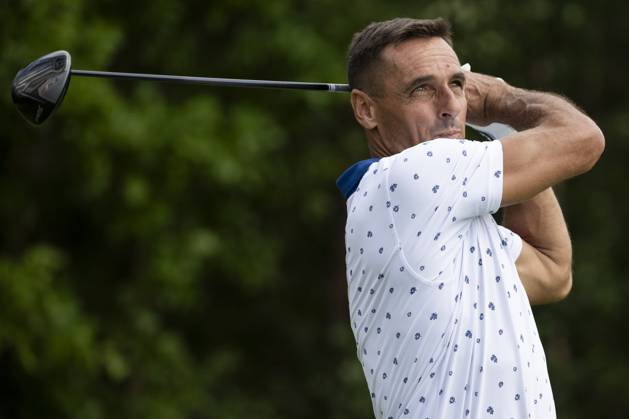 Roman Sebrle from Czech Republic in action during the Czech Open 2023 men s golf tournament, part of the Czech PGA, Golf Herren Tour, 1st round, on August 17, 2023, in Beroun, Czech Republic. (CTKxPhoto OndrejxDeml) CTKPhotoP2023081704435  CTKPhotoP2023081704435