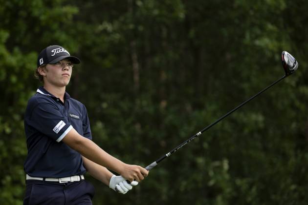 Louis Klein from Czech Republic in action during the Czech Open 2023 men s golf tournament, part of the Czech PGA, Golf Herren Tour, 1st round, on August 17, 2023, in Beroun, Czech Republic. (CTKxPhoto OndrejxDeml) CTKPhotoP2023081704448  CTKPhotoP2023081704448