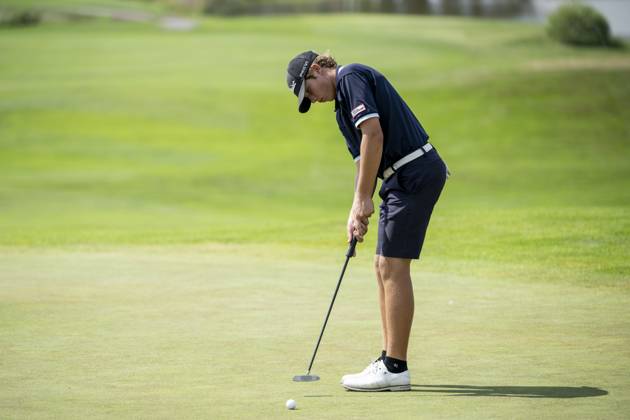 Louis Klein from Czech Republic in action during the Czech Open 2023 men s golf tournament, part of the Czech PGA, Golf Herren Tour, 1st round, on August 17, 2023, in Beroun, Czech Republic. (CTKxPhoto OndrejxDeml) CTKPhotoP2023081704462  CTKPhotoP2023081704462