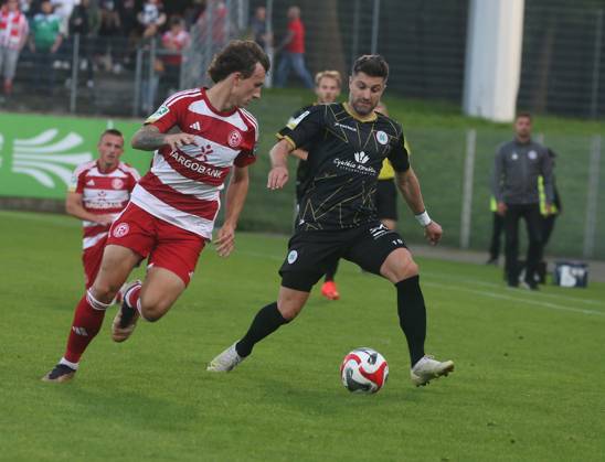 Regionallioga West, Saison 2023 - 2024, 6. Spieltag, 01.09.2023, Fortuna Düsseldorf U 23 - RW Oberhausen -- Nico Petritt ( Fortuna U 23 links ) und Moritz Stoppelkamp ( RWO )