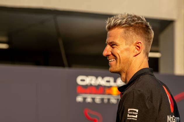 MARINA BAY, SINGAPORE: Nico Hulkenberg, racing for the Haas F1 team during the 2023 Formula 1 Singapore Grand Prix at the Marina Bay Street Circuit in Marina Bay, Singapore