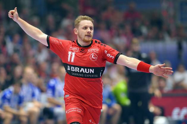 Jubel bei Dimitri Ignatow (MT Melsungen 11) , GER, MT Melsungen - TVB Stuttgart, Handball, 1. Bundesliga Maenner 5. Spieltag, 15.09.2023, GER, MT Melsungen - TVB Stuttgart, Handball, 1. Bundesliga Maenner, 5. Spieltag, 15.09.2023 Kassel Copyright: xEibner-Pressefotox-xRolandxSippelx EP_RSL