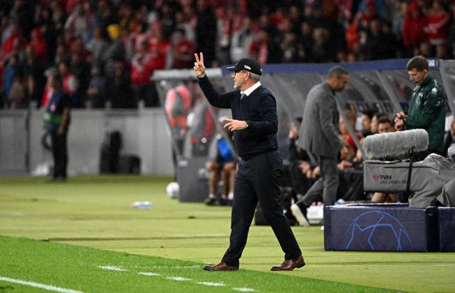 Fussball, Herren, Saison 2023 2024, UEFA Champions League (Gruppe C, 2. Spieltag), 1. FC Union Berlin - Sporting Braga (2:3), Trainer Urs Fischer (1. FC Union Berlin), 03.10. 2023, Copyright: xMatthiasxKochx