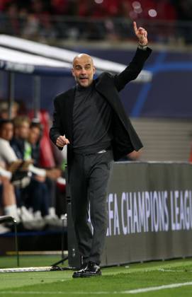04.10.2023, Fussball UEFA Champions League 2023 2024, Gruppenphase, 2.Spieltag, RB Leipzig - Manchester City, in der Red Bull Arena Leipzig. Trainer Pep Guardiola (Manchester City)