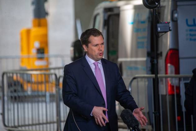 October 22, 2023, London, England, United Kingdom: Minister for Immigration ROBERT JENRICK is seen outside BBC as he appears on Sunday With Laura Kuenssberg. London United Kingdom - ZUMAs262 20231022_zip_s262_032 Copyright: xTayfunxSalcix