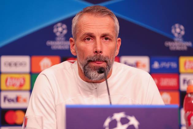 RB Leipzig PK Champions League Leipzig, 24.10.2023, RB Leipzig Fußball-Akademie, UEFA Champions League , RB Leipzig Pressekonferenz am Vortag von RBL v. Roter Stern Belgrad (Fudbalski klub Crvena zvezda) , Im Bild: Trainer Marco Rose (RB Leipzig) ,