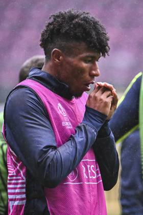Union s Kevin Rodriguez pictured during a training session of Belgian soccer team Royale Union Saint Gilloise, on Wednesday 25 October 2023 in Brussels. The team is preparing for tomorrow s game against Austrian Linzer Athletik Klub, on day 3 of the group phase of the UEFA Europa League competition, in group E. LAURIExDIEFFEMBACQ x78477758x