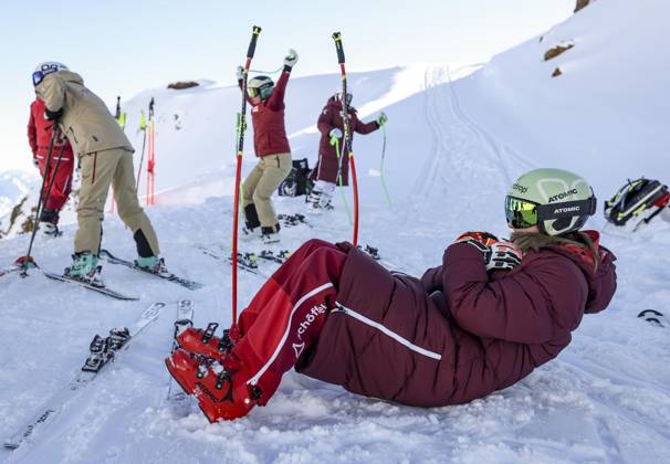 ALPINE SKIING - Ski Austria, training SOELDEN,AUSTRIA,08.NOV.23 - ALPINE SKIING - Ski Austria, downhill, training, ladies. Image shows Mirjam Puchner (AUT). GEPAxpictures xPatrickxSteiner