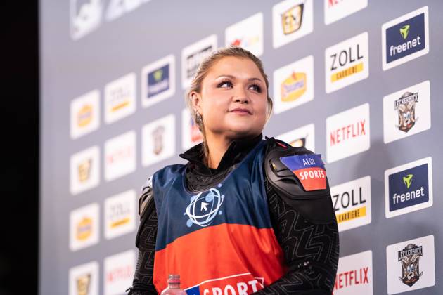 TV Total WOK-WM von Pro7 2023 12.11.2023, Bob und Rodelbahn, Winterberg, TV Total WOK-WM von Pro7 2023 Im Bild: Sophia Thiel