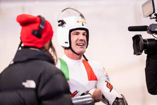 TV Total WOK-WM von Pro7 2023 12.11.2023, Bob und Rodelbahn, Winterberg, TV Total WOK-WM von Pro7 2023 Im Bild: Vizeweltmeister Armin Zöggeler