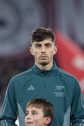 London, England, 29 November 2023: Kai Havertz of Arsenal during the UEFA anthem before the UEFA Champions League football match between Arsenal and Lens at Emirates Stadium in London, England. FOOTBALL : Arsenal vs Lens - UEFA Ligue des Champions - 29 11 2023 SPP Panoramic