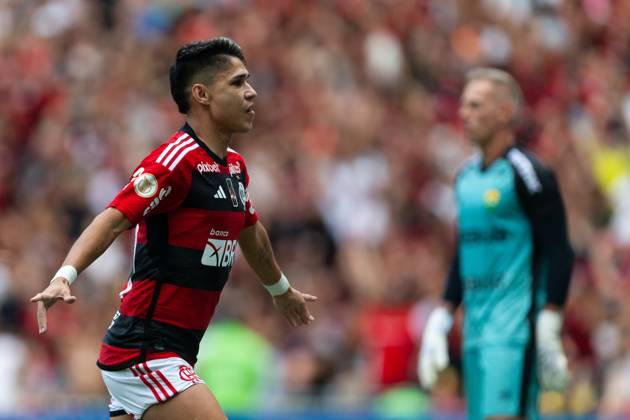 December 3, 2023, Rio de Janeiro, Brazil, Brazil: LUIZ ARAUJO of Flamengo celebrates during the match between Flamengo and Cuiaba as part of Brasileirao Serie A 2023 at Maracana Stadium on December 03, 2023 in Rio de Janeiro, Brazil. Rio de Janeiro Brazil - ZUMAc227 20231203_zsp_c227_053 Copyright: xRuanoxCarneirox