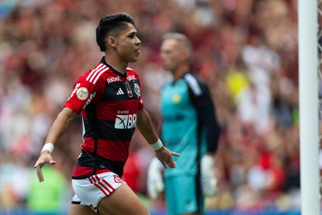 December 3, 2023, Rio de Janeiro, Brazil, Brazil: LUIZ ARAUJO of Flamengo celebrates during the match between Flamengo and Cuiaba as part of Brasileirao Serie A 2023 at Maracana Stadium on December 03, 2023 in Rio de Janeiro, Brazil. Rio de Janeiro Brazil - ZUMAc227 20231203_zsp_c227_055 Copyright: xRuanoxCarneirox