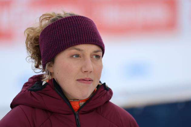 Lenzerheide, Schweiz 14. Dezember 2023: IBU Biathlon Weltcup Lenzerheide - Sprint Frauen - 2023 Im Bild: Laura Dahlmeier (ZDF Biathlon-Expertin) Biathlon Arena Graubünden Copyright: xFotostandx xHettichx