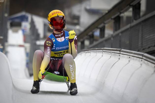 Bilder des Jahres 2024, Sport 01 Januar Sport Themen der Woche KW01 Sport Bilder des Tages EBERSPÄCHER Rodel Weltcup; Winterberg, 06.01.2024 Damen Einzel, Julia Taubitz (GER); EBERSPÄCHER Rodel Weltcup am 06.01.24 in der Veltins EisArena in Winterberg (Deutschland). Copyright: xBEAUTIFULxSPORTS LeahxKohringx