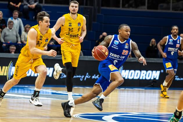 easyCredit Basketball Bundesliga, Syntainics MBC - Tigers Tübingen 14.01.2023, easyCredit Basketball Bundesliga, BBL, Saison 2023 2024, Herren, Syntainics MBC - Tigers Tübingen, Charles Callison (Syntainics MBC, No 23)