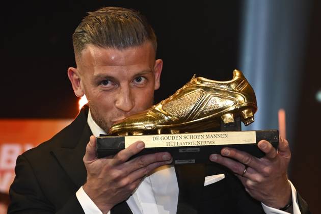 70th Belgian Golden Shoe award ANTWERPEN, BELGIUM - JANUARY 18 : Alderweireld Toby defender of Antwerp FC pictured during the annual Golden Shoe award show at the Antwerp Avenue TV studio on January 18, 2024 in Antwerpen, Belgium, 18 01 2024 Antwerpen Belgium  Copyright: xNicoxVereeckenx