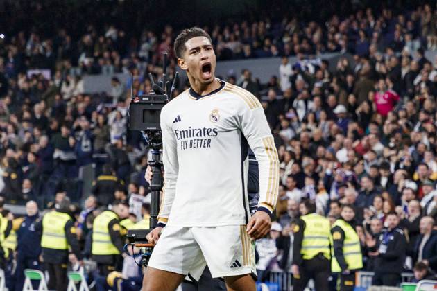 Bilder des Jahres 2024, Sport 01 Januar Sport Themen der Woche KW03 Sport Bilder des Tages January 21, 2024: Jude Bellingham of Real Madrid CF celebrates a goal during the La Liga match between Real Madrid and Almeria at Estadio Santiago Bernabeu on January 21, 2024 in Madrid, Spain. - ZUMAd159 20240121_zia_d159_016 Copyright: xMaxGraciaxJimenezx