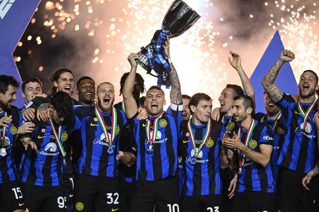 Bilder des Jahres 2024, Sport 01 Januar Sport Themen der Woche KW04 Sport Bilder des Tages Db Riyad (Arabia Saudita) 22 01 2024 - finale Supercoppa Italiana Napoli-Inter foto Daniele Buffa Image nella foto: Inter 
