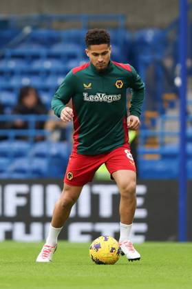 Jo‹o Gomes of Wolverhampton Wanderers warms up during the Premier League match between Chelsea and Wolverhampton Wanderers at Stamford Bridge, London, England on 4 February 2024. Copyright: xKenxSparksx 39610001