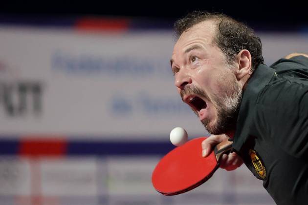 Bilder des Jahres 2024, Sport 02 Feburar Sport Themen der Woche KW05 Sport Bilder des Tages Zoltan Fejer-Konnerth (Hostert-Folschette) Tischtennis, Tennis de table 04.02.2024 Loterie Nationale Cup Finals Day - Coupe, Pokal, Finale, Pokalfinale DT Hueschtert-Folscht - DT Recken-Miersch (Hostert - Folschette - Reckingen - Mersch) Coque - Gymnase, Luxembourg