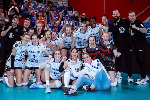 Bilder des Jahres 2024, Sport 02 Feburar Sport Themen der Woche KW06 Sport Bilder des Tages CEV Champions League SC Potsdam - Allianz MTV Stuttgart; 07.02.2024 CEV Champions League SC Potsdam - Allianz MTV Stuttgart; 07.02.2024 Copyright: xBEAUTIFULxSPORTS NicolxMarschallx